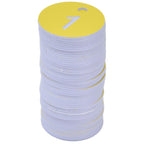 50Pcs Beehive Tag ABS Round Numbered Sign Labels with Hole Livestock Beekeeping SuppliesLight Yellow 1-50