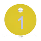50Pcs Beehive Tag ABS Round Numbered Sign Labels with Hole Livestock Beekeeping SuppliesLight Yellow 1-50