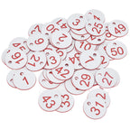 50Pcs Beehive Tag ABS Round Numbered Sign Labels with Hole Livestock Beekeeping SuppliesWhite 1-50