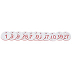 50Pcs Beehive Tag ABS Round Numbered Sign Labels with Hole Livestock Beekeeping SuppliesWhite 1-50