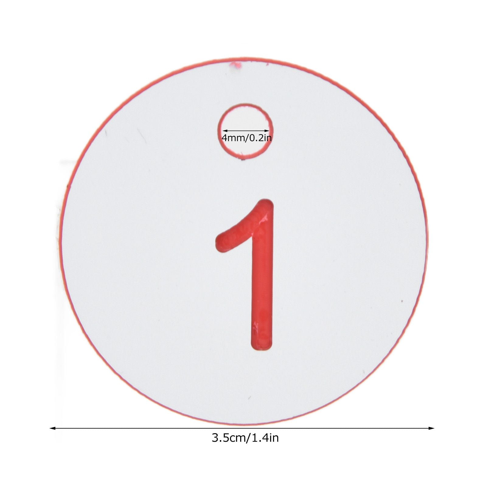 50Pcs Beehive Tag ABS Round Numbered Sign Labels with Hole Livestock Beekeeping SuppliesWhite 1-50