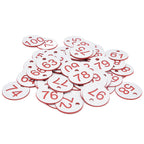 50Pcs Beehive Tag ABS Round Numbered Sign Labels with Hole Livestock Beekeeping SuppliesWhite 51-100