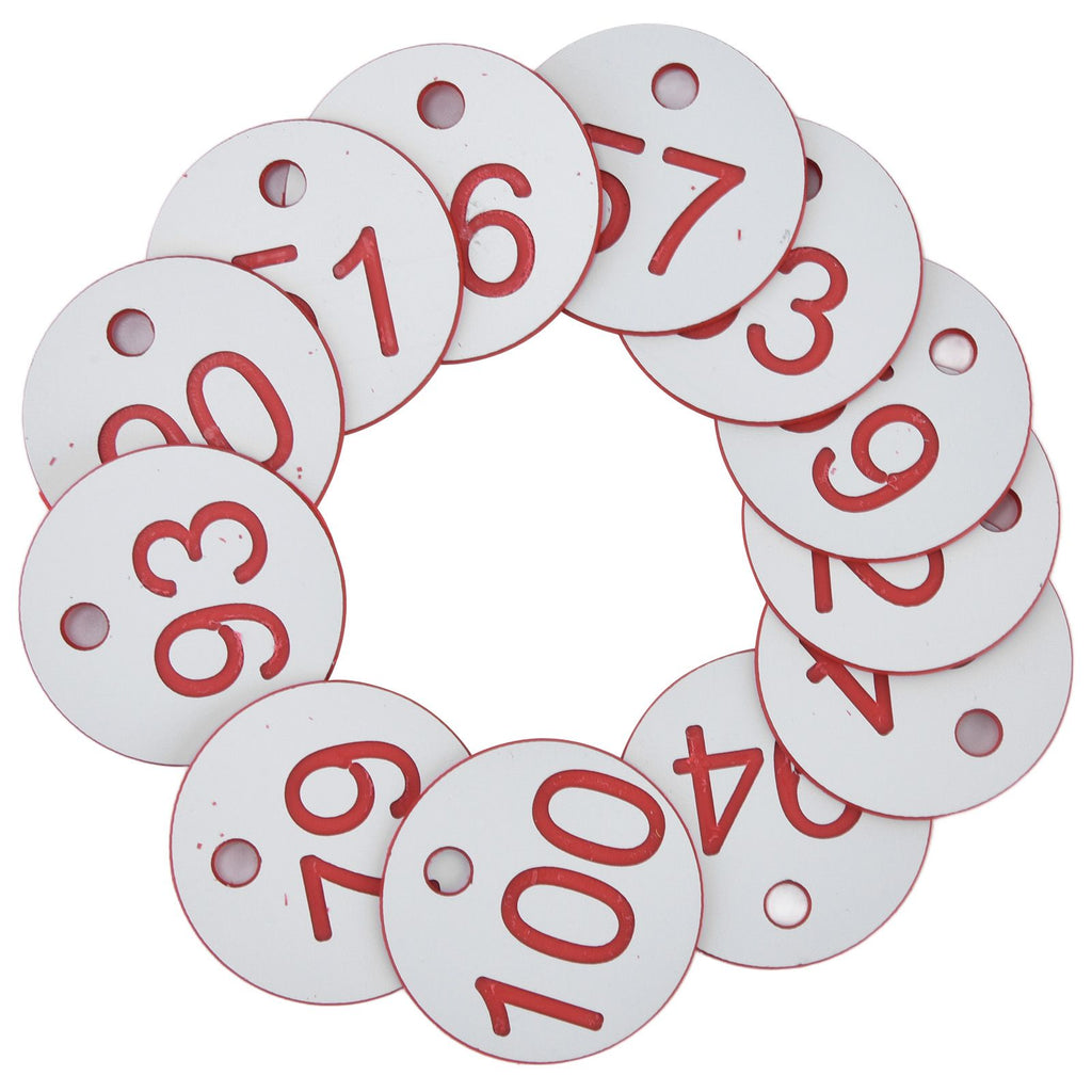 50Pcs Beehive Tag ABS Round Numbered Sign Labels with Hole Livestock Beekeeping SuppliesWhite 51-100