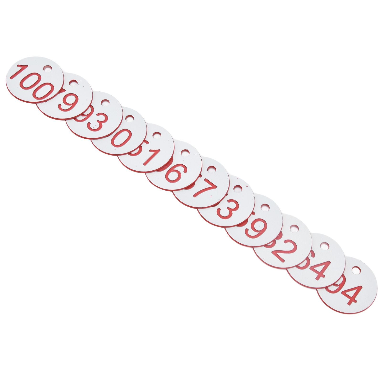 50Pcs Beehive Tag ABS Round Numbered Sign Labels with Hole Livestock Beekeeping SuppliesWhite 51-100