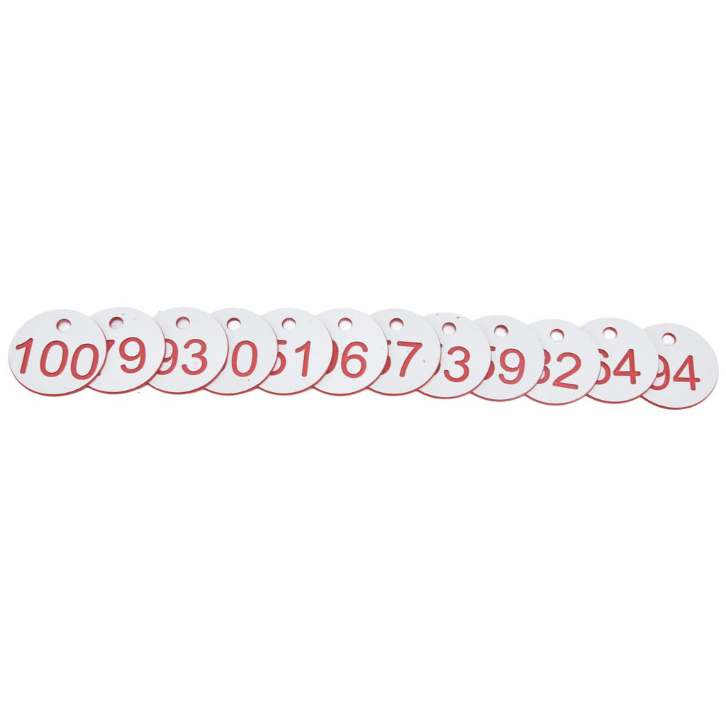 50Pcs Beehive Tag ABS Round Numbered Sign Labels with Hole Livestock Beekeeping SuppliesWhite 51-100