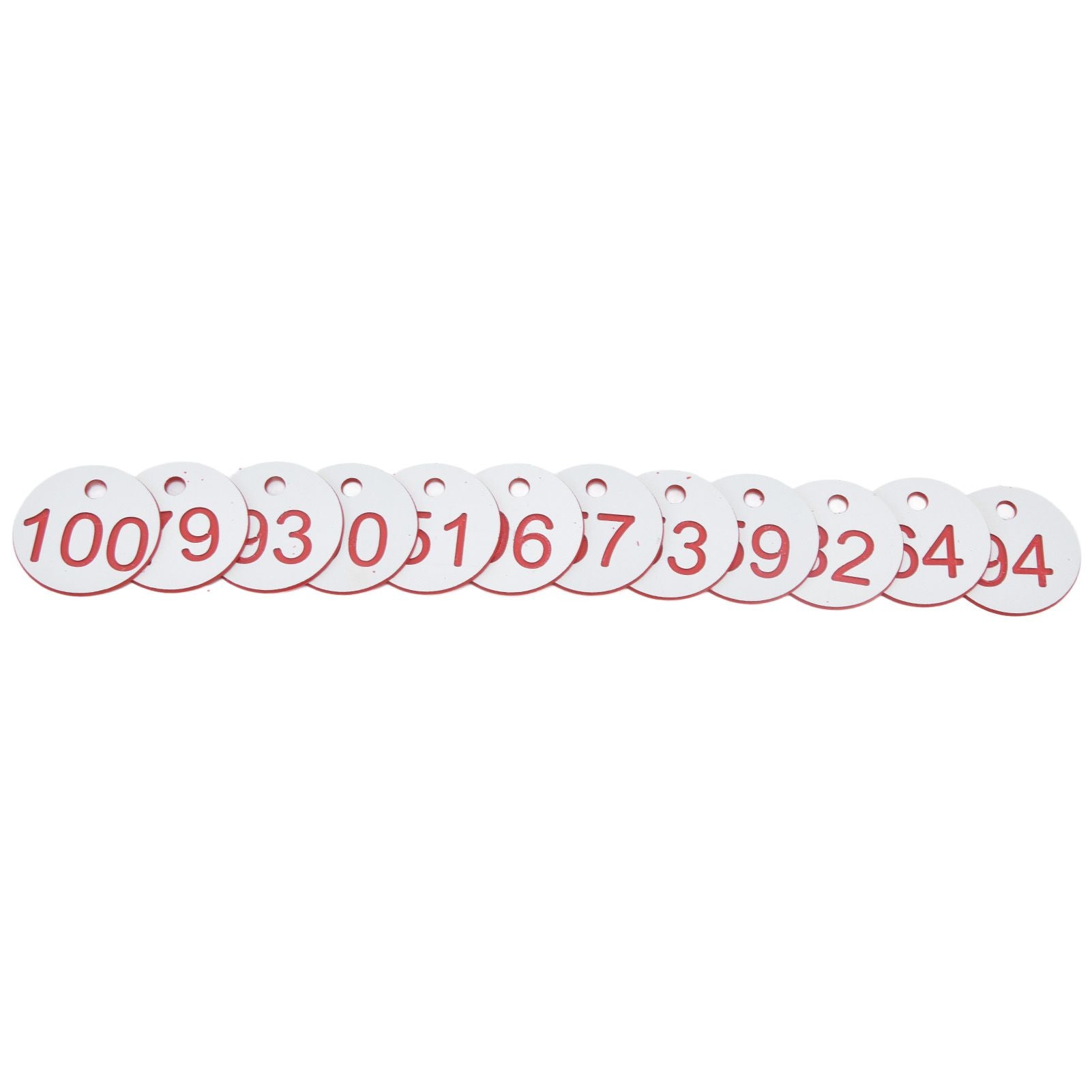 50Pcs Beehive Tag ABS Round Numbered Sign Labels with Hole Livestock Beekeeping SuppliesWhite 51-100