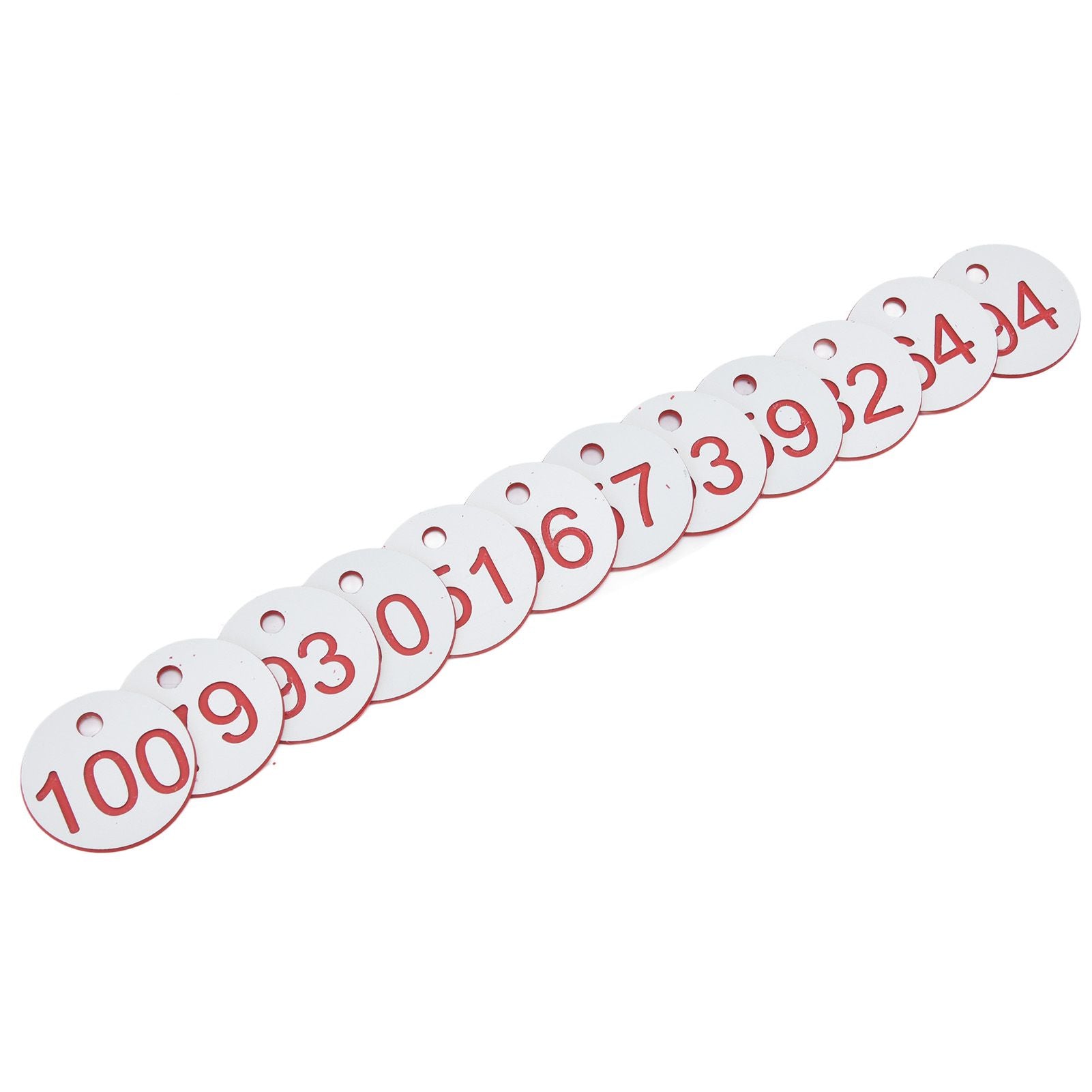50Pcs Beehive Tag ABS Round Numbered Sign Labels with Hole Livestock Beekeeping SuppliesWhite 51-100