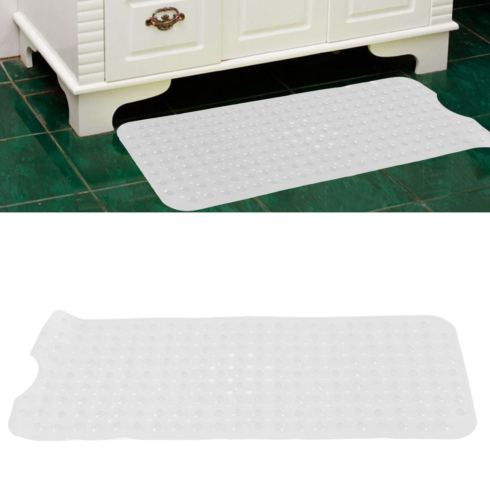 Bath Mat Mat PVC Anti Slip Mat for Bathroom Kitchen Hotel Toilet Shower Room 100x40cmTransparent
