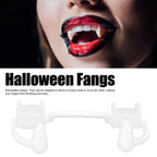 Vampire Fangs Retractable False Tooth with Tooth Repair Beads Halloween Costume Cosplay Party Props