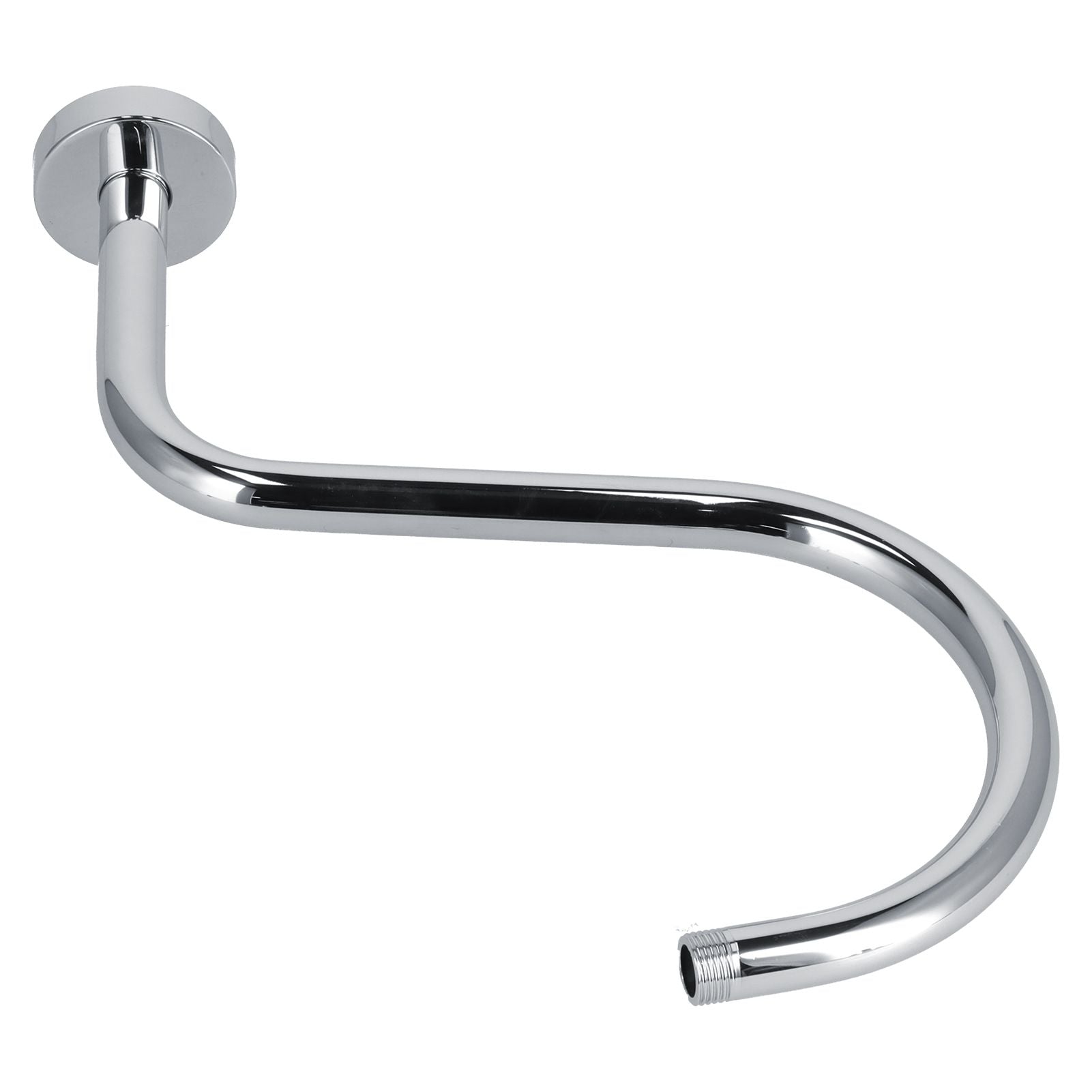 Shower Arm S Shape Gooseneck Stainless Steel Shower Head Extension Arm Bathroom NPT Shower Head Arm for Home233 Electroplate