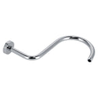 Shower Arm S Shape Gooseneck Stainless Steel Shower Head Extension Arm Bathroom NPT Shower Head Arm for Home233 Electroplate