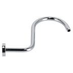Shower Arm S Shape Gooseneck Stainless Steel Shower Head Extension Arm Bathroom NPT Shower Head Arm for Home233 Electroplate