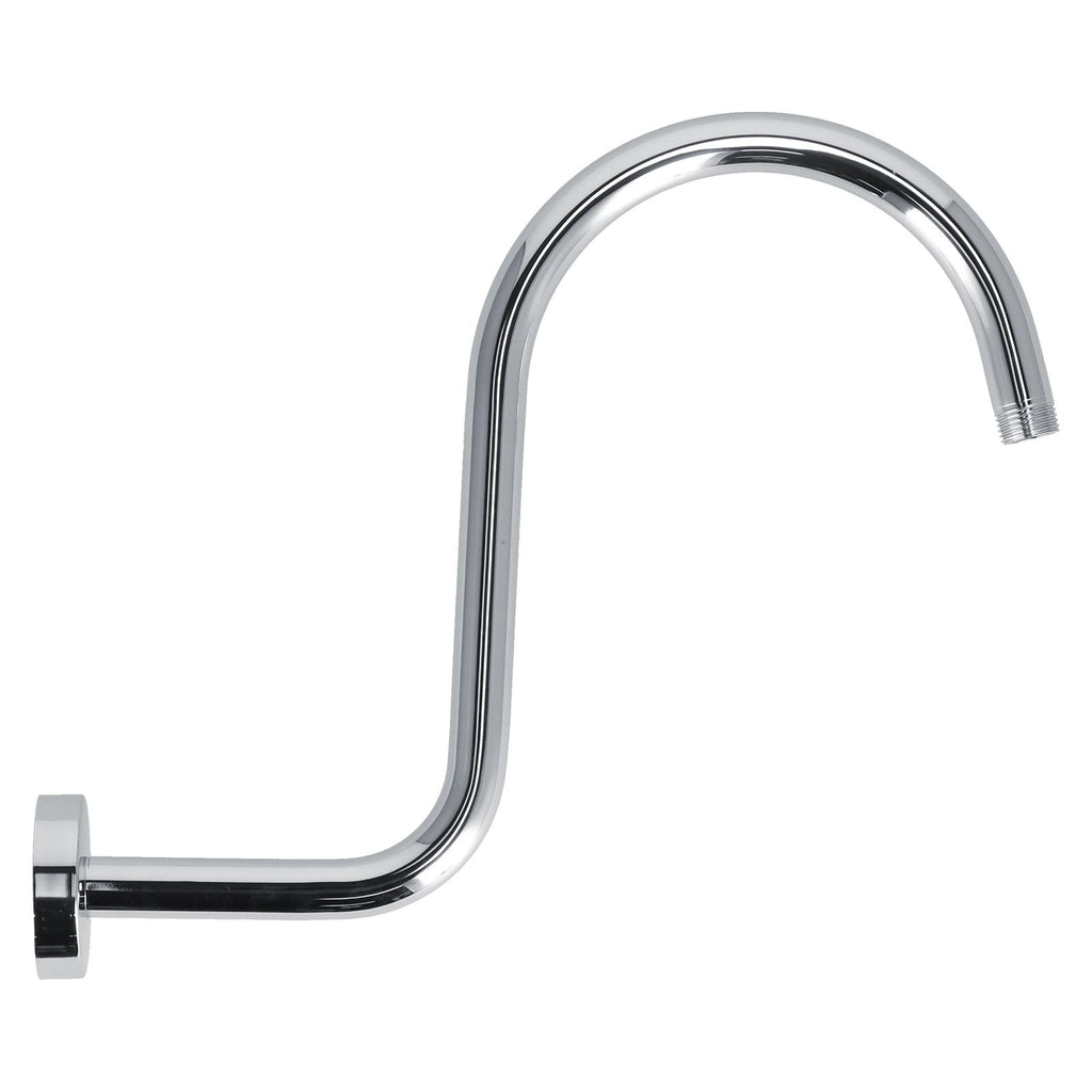 Shower Arm S Shape Gooseneck Stainless Steel Shower Head Extension Arm Bathroom NPT Shower Head Arm for Home233 Electroplate