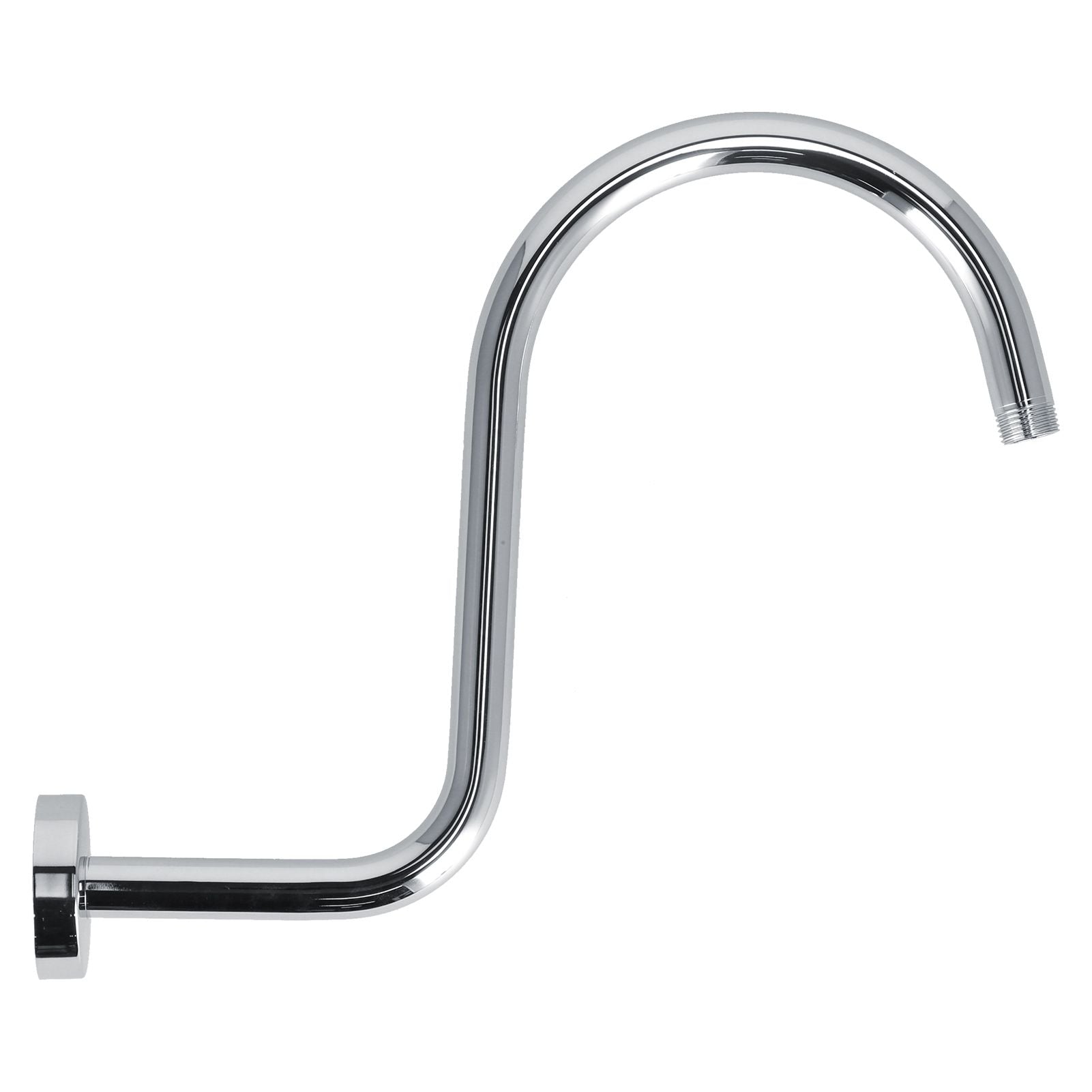 Shower Arm S Shape Gooseneck Stainless Steel Shower Head Extension Arm Bathroom NPT Shower Head Arm for Home233 Electroplate