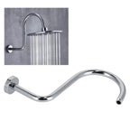 Shower Arm S Shape Gooseneck Stainless Steel Shower Head Extension Arm Bathroom NPT Shower Head Arm for Home233 Electroplate