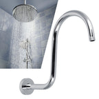 Shower Arm S Shape Gooseneck Stainless Steel Shower Head Extension Arm Bathroom NPT Shower Head Arm for Home233 Electroplate