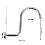 Shower Arm S Shape Gooseneck Stainless Steel Shower Head Extension Arm Bathroom NPT Shower Head Arm for Home233 Electroplate