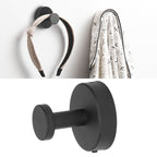 Single Coat Hook 304 Stainless Steel Black Wall Mounted Towel Clothes Hat Hanger for Bathroom Kitchen