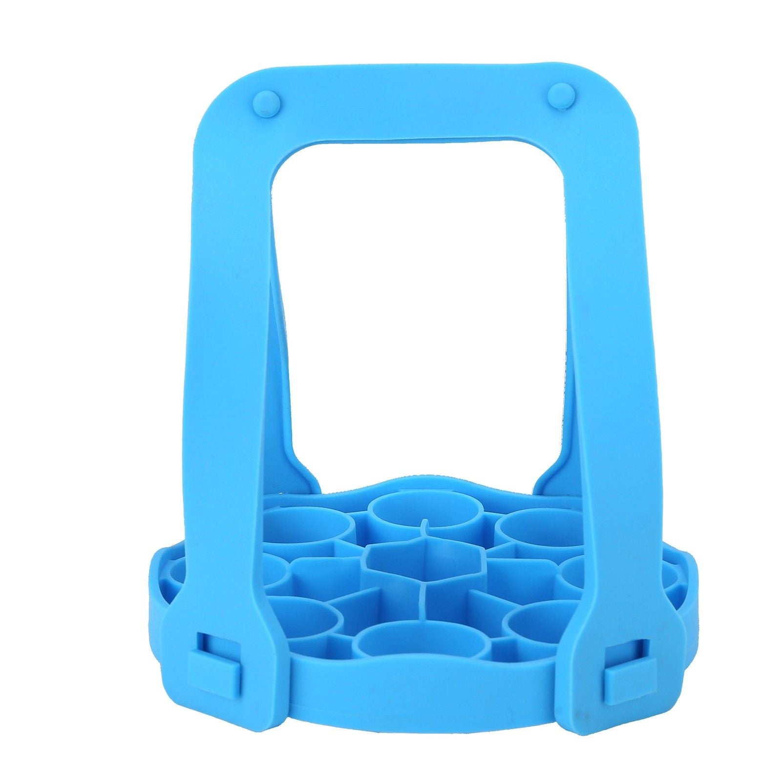 9Hole Silicone Egg Steamer Rack AntiScalding Pressure Cooker Sling Heat Insulation Pad(Blue )