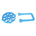9Hole Silicone Egg Steamer Rack AntiScalding Pressure Cooker Sling Heat Insulation Pad(Blue )