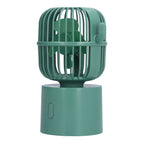 Mini Fan Cactus Shape Shaking Head Low Noise USB Charging Office Student Desktop Fan for Home Office