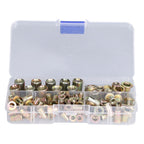 100PCS Threaded Inserts M3‑M8 Portable Galvanized Carbon Steel High Strength Rivet Nuts Assortment100PCS
