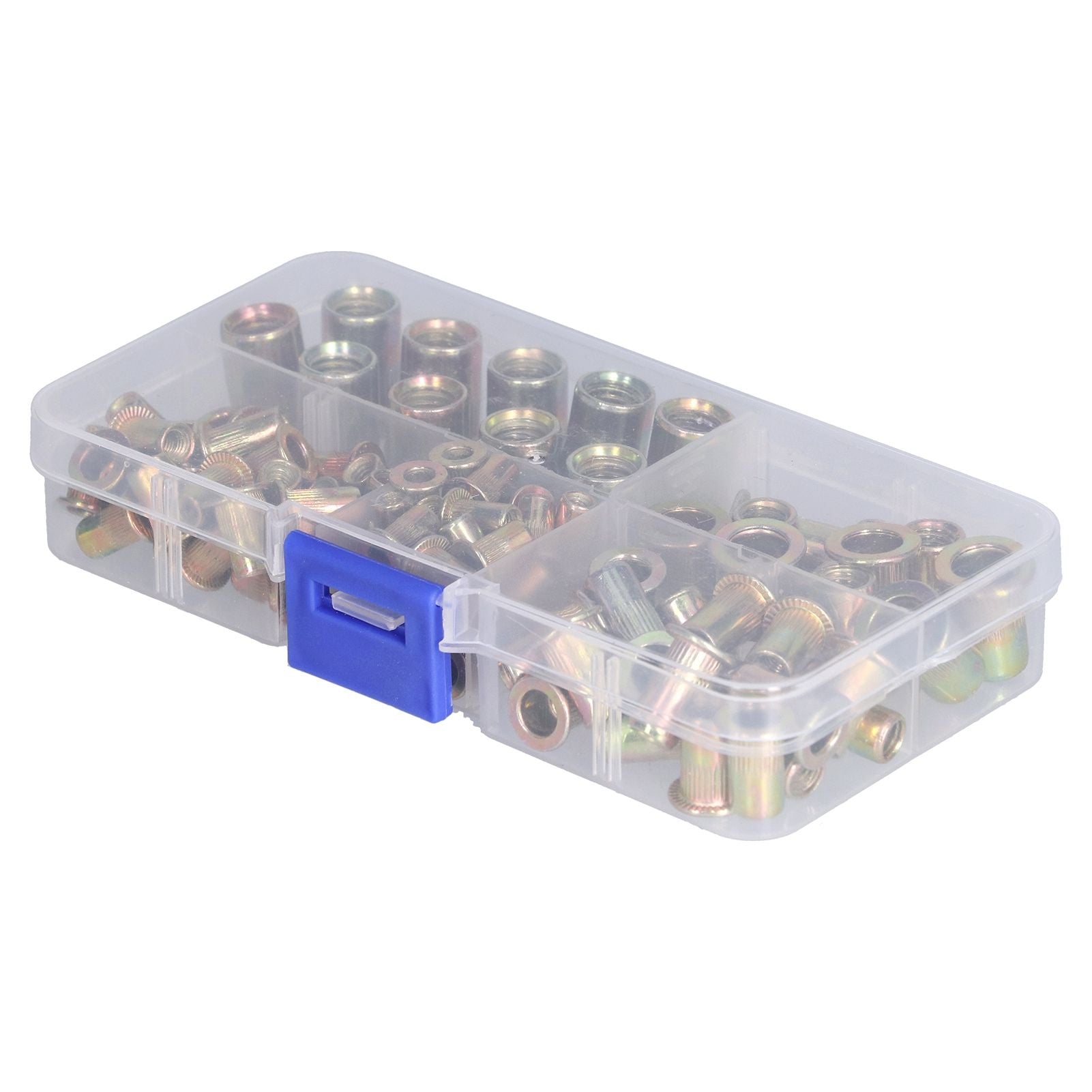 100PCS Threaded Inserts M3‑M8 Portable Galvanized Carbon Steel High Strength Rivet Nuts Assortment100PCS