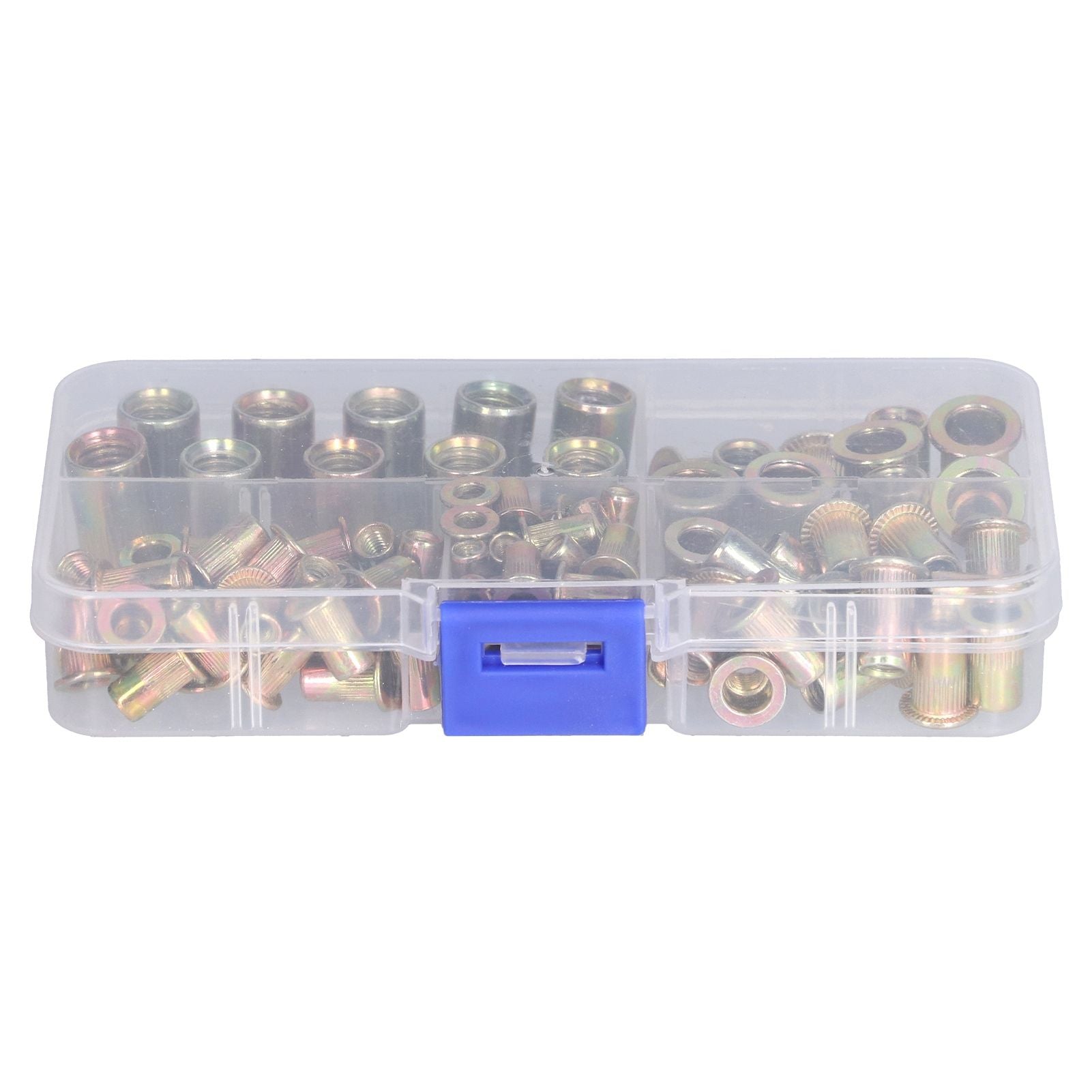 100PCS Threaded Inserts M3‑M8 Portable Galvanized Carbon Steel High Strength Rivet Nuts Assortment100PCS