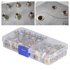100PCS Threaded Inserts M3‑M8 Portable Galvanized Carbon Steel High Strength Rivet Nuts Assortment100PCS