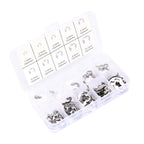 120PCS Snap Rings M1.5‑10 Mini Portable Corrosion Resistant Stainless Steel Snap Rings Kit120PCS