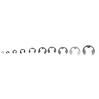 120PCS Snap Rings M1.5‑10 Mini Portable Corrosion Resistant Stainless Steel Snap Rings Kit120PCS