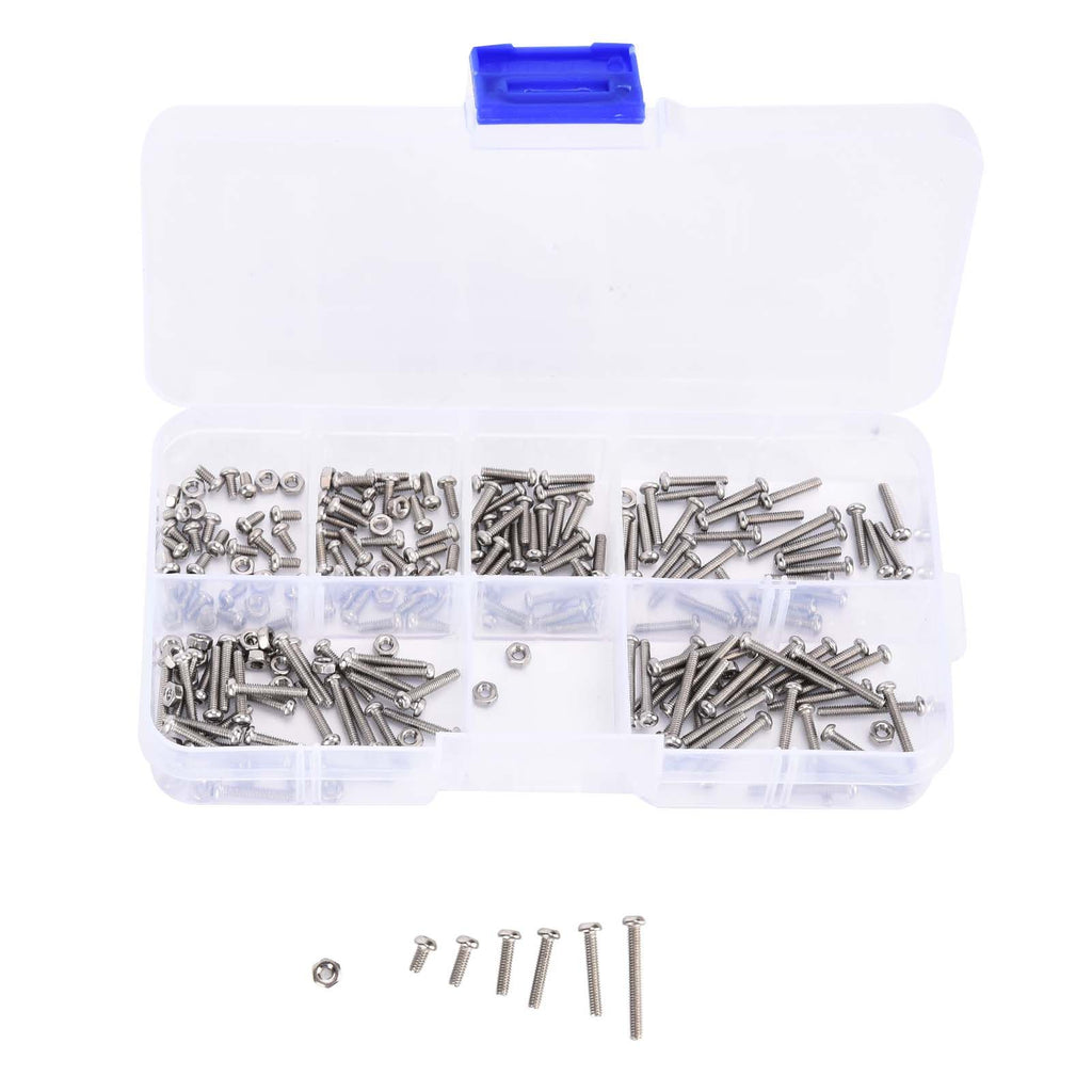 230Pcs Screw Nut Combination Set Stainless Steel M2 Small Volume Tool Accessories230Pcs