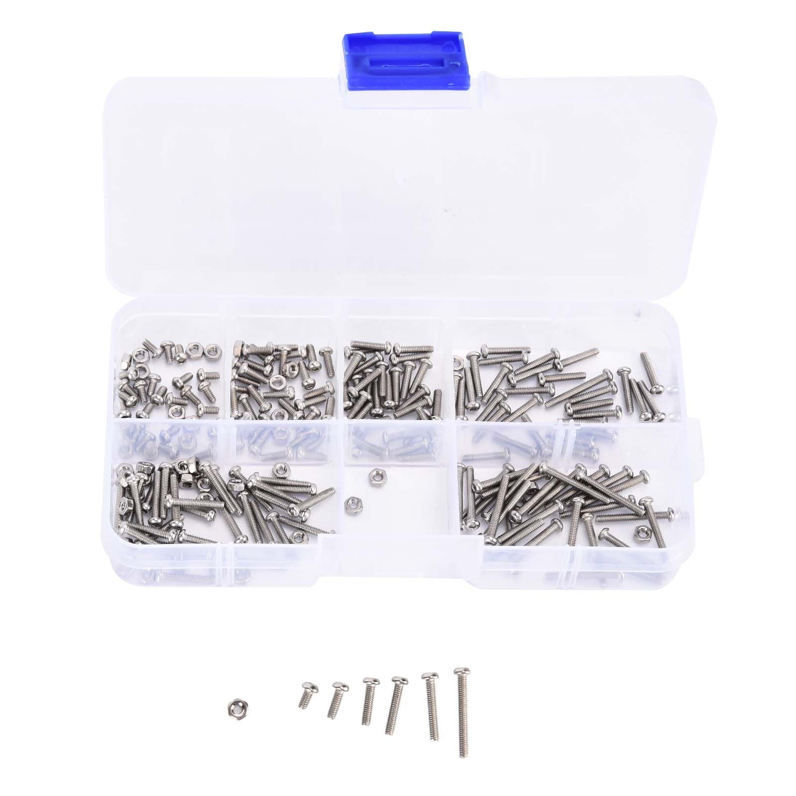 230Pcs Screw Nut Combination Set Stainless Steel M2 Small Volume Tool Accessories230Pcs