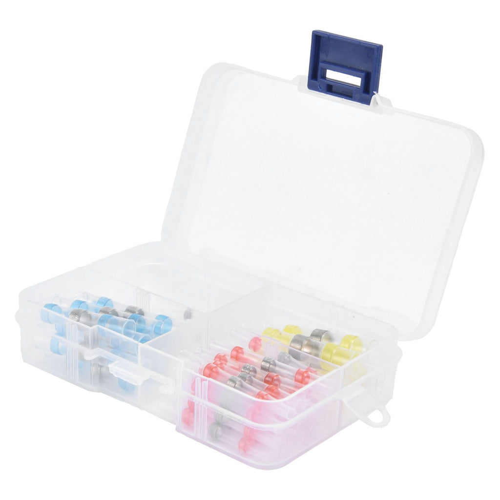 50pcs Waterproof Wire Connectors Bendable Marine Grade Insulated Electrical Wire TerminalsWhite 10 Red 23 Blue 12 Yellow 5