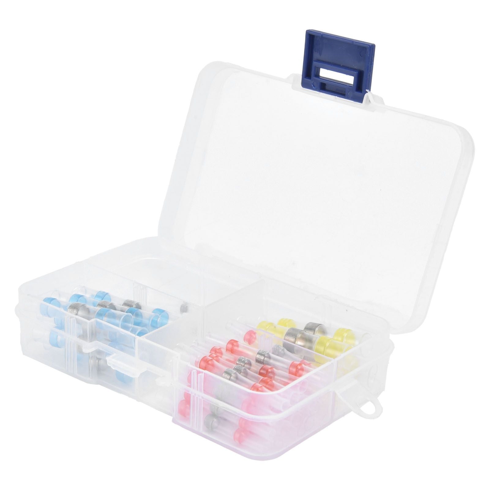 50pcs Waterproof Wire Connectors Bendable Marine Grade Insulated Electrical Wire TerminalsWhite 10 Red 23 Blue 12 Yellow 5