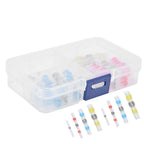 50pcs Waterproof Wire Connectors Bendable Marine Grade Insulated Electrical Wire TerminalsWhite 10 Red 23 Blue 12 Yellow 5