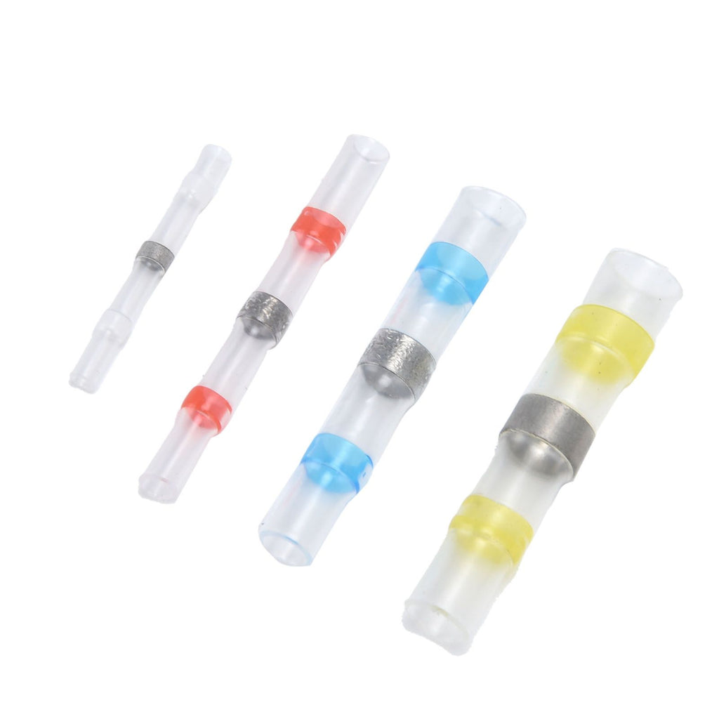 50pcs Waterproof Wire Connectors Bendable Marine Grade Insulated Electrical Wire TerminalsWhite 10 Red 23 Blue 12 Yellow 5