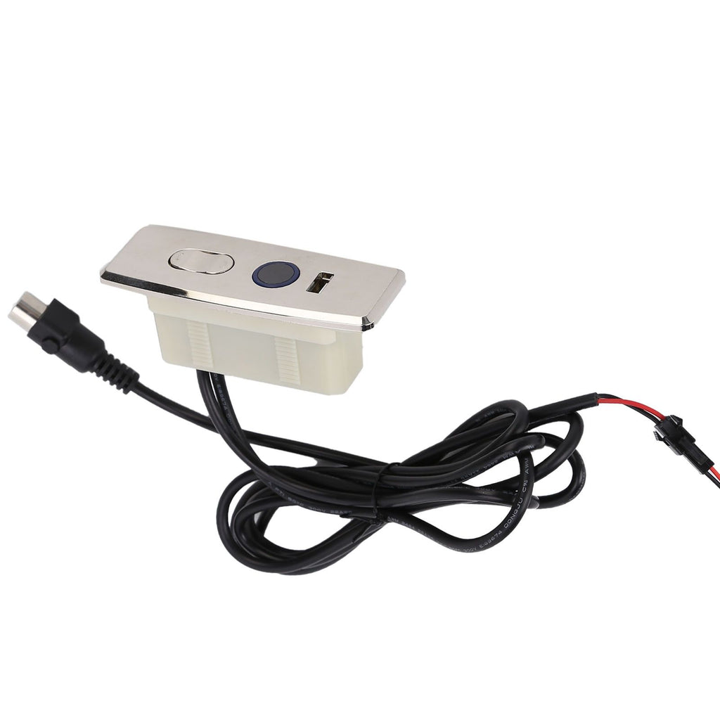 5 Pin Power Recliner Switch Brushed DC 3 Button Straight Sofa Controller with 1m Light Strip