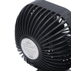 Car Air Cooling Fan Dual Head USB Universal Cooling Device 360 Degree Adjustable Square Low Noise Car Accessories