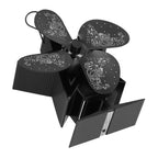 4 Blades Heat Powered Fan Santa Claus Pattern Fireplace Fan for Heat Distribution Circulating Warm AirBlack