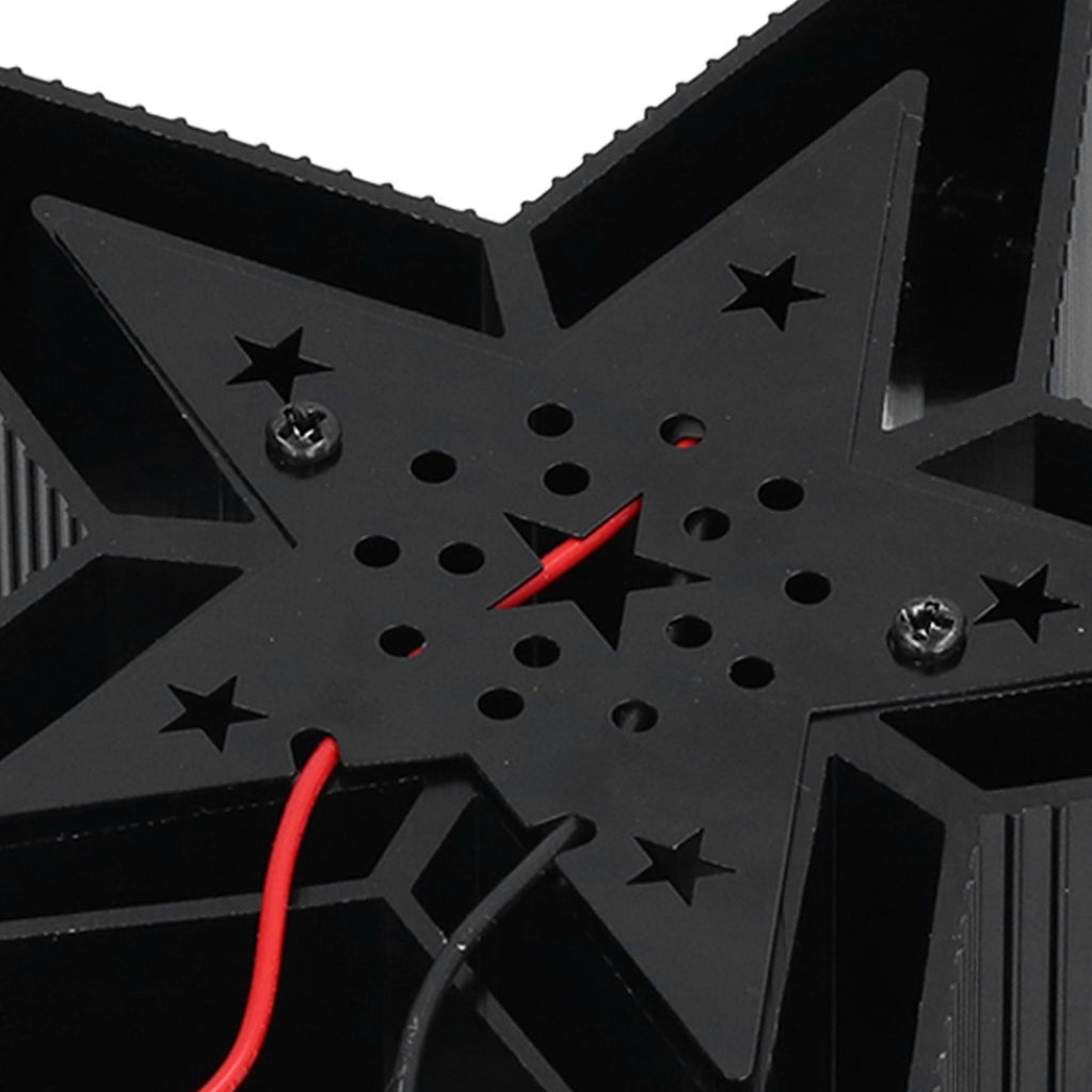 4 Blades Heat Powered Fan Santa Claus Pattern Fireplace Fan for Heat Distribution Circulating Warm AirBlack