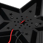 4 Blades Heat Powered Fan Santa Claus Pattern Fireplace Fan for Heat Distribution Circulating Warm AirBlack
