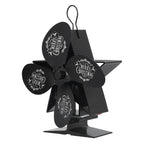 Stove Fans 4 Blades Heat Powered Low Noise High Temperature Resistant Fireplace Fan for HomeBlack