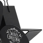 Stove Fans 4 Blades Heat Powered Low Noise High Temperature Resistant Fireplace Fan for HomeBlack