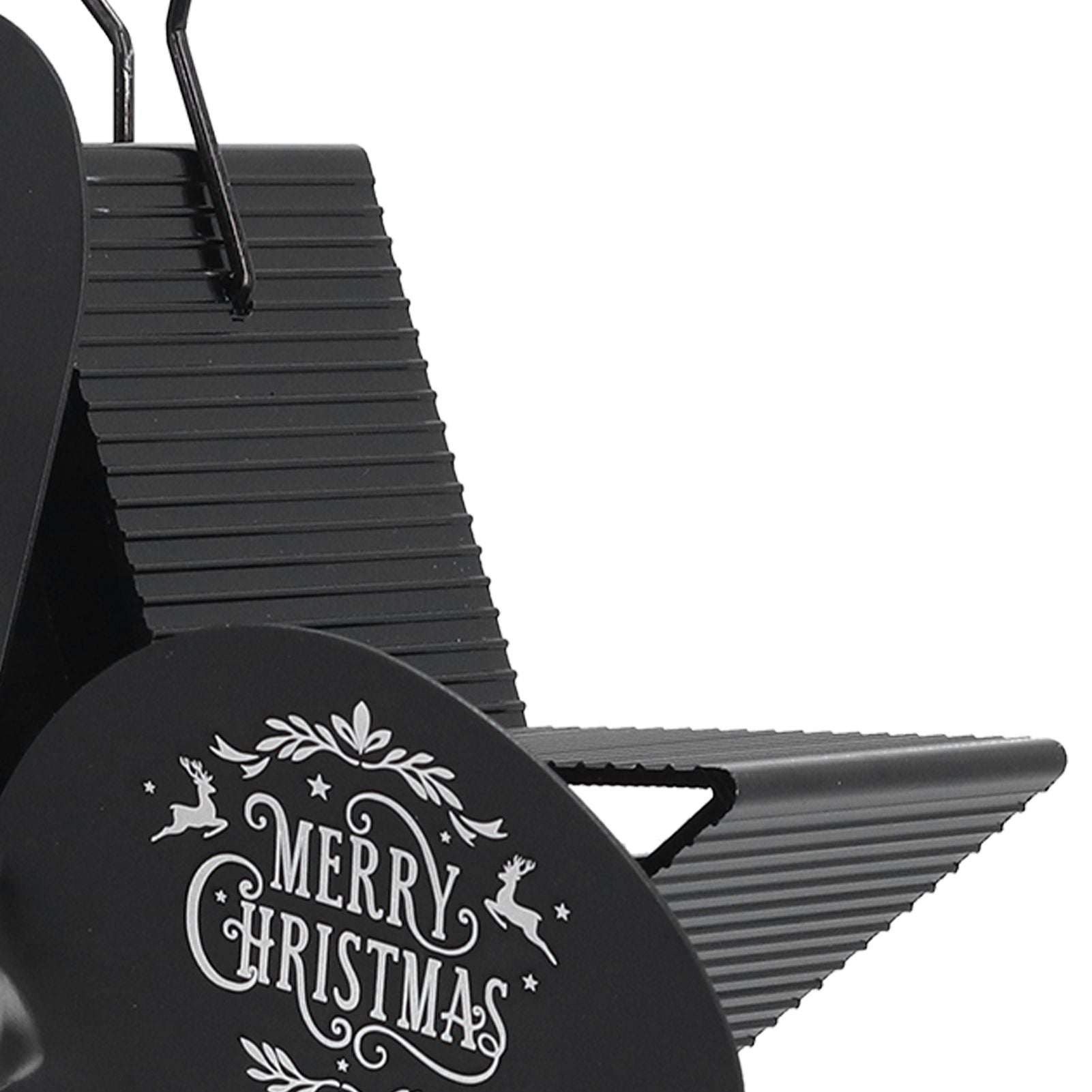 Stove Fans 4 Blades Heat Powered Low Noise High Temperature Resistant Fireplace Fan for HomeBlack