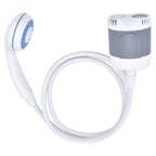 Portable Outdoor Shower Set Camping Shower Pump Handheld Sprayer for Hiking Traveling USB Charging(GrayWhite )