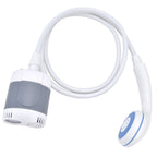 Portable Outdoor Shower Set Camping Shower Pump Handheld Sprayer for Hiking Traveling USB Charging(GrayWhite )