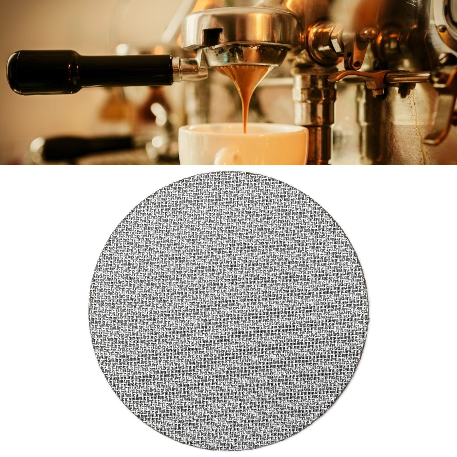 Coffee Filter Plate Replacement Backflush Filter Mesh Screen for Coffee Machine Handle 1.7mm Thickness58.5mm