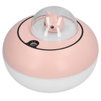 300ml LED Desk Humidifier White Pink USB Powered Mute Colorful Large Capacity Air Humidifier for Home Office