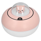300ml LED Desk Humidifier White Pink USB Powered Mute Colorful Large Capacity Air Humidifier for Home Office